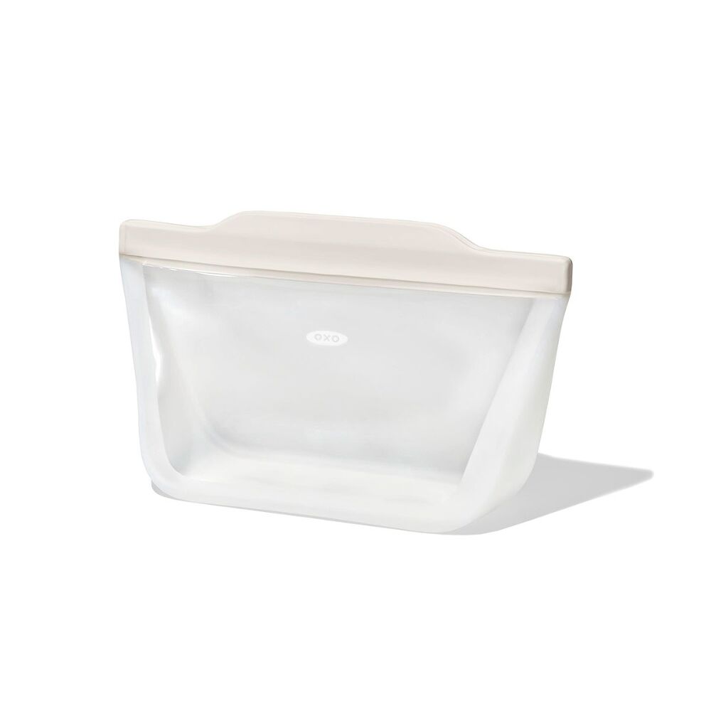 Silicone Reusable Bag - Stand-Up Quart (32 oz) - Oat B3