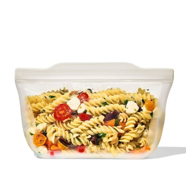 Silicone Reusable Bag - Stand-Up Quart (32 oz) - Oat B3