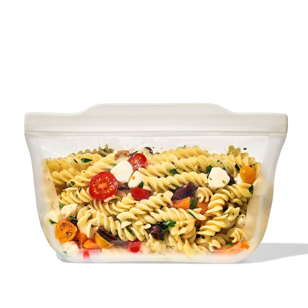 Silicone Reusable Bag - Stand-Up Quart (32 oz) - Oat B3