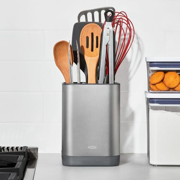Adjustable Stainless Steel Utensil Holder - Small Y1