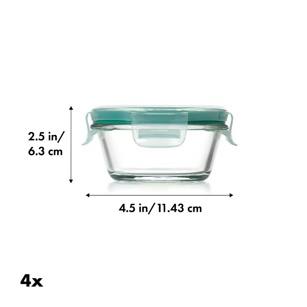 Smart Seal 8-Piece1 Cup Glass Round Container Set O6