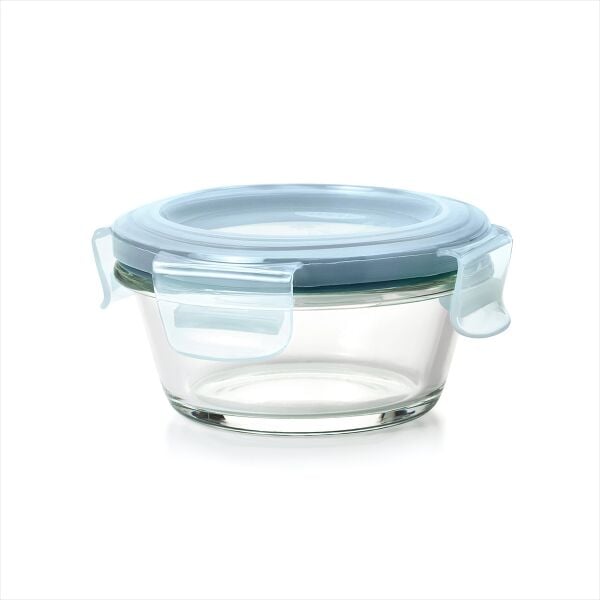 Smart Seal 1-Cup Glass Round Container - Arctic Blue L8