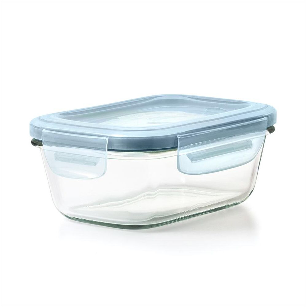 Smart Seal 1.6-Cup Glass Rectangle Container - Arctic Blue V9