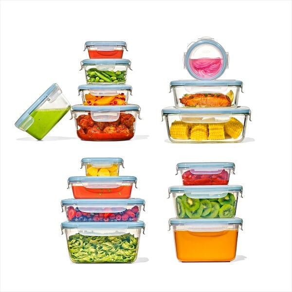 30-Piece Smart Seal Container Set - Arctic Blue O9