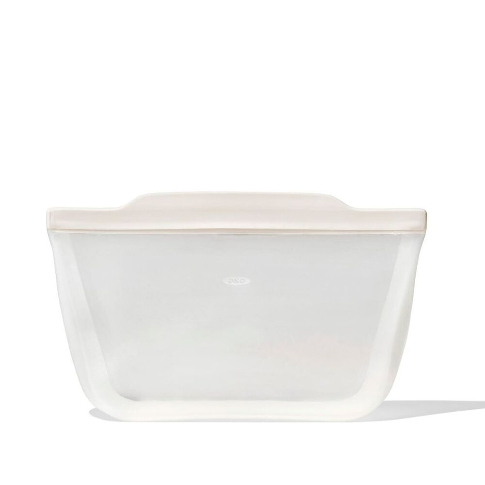Silicone Reusable Bag - Stand-Up Half Gallon (64 oz) - Oat F5