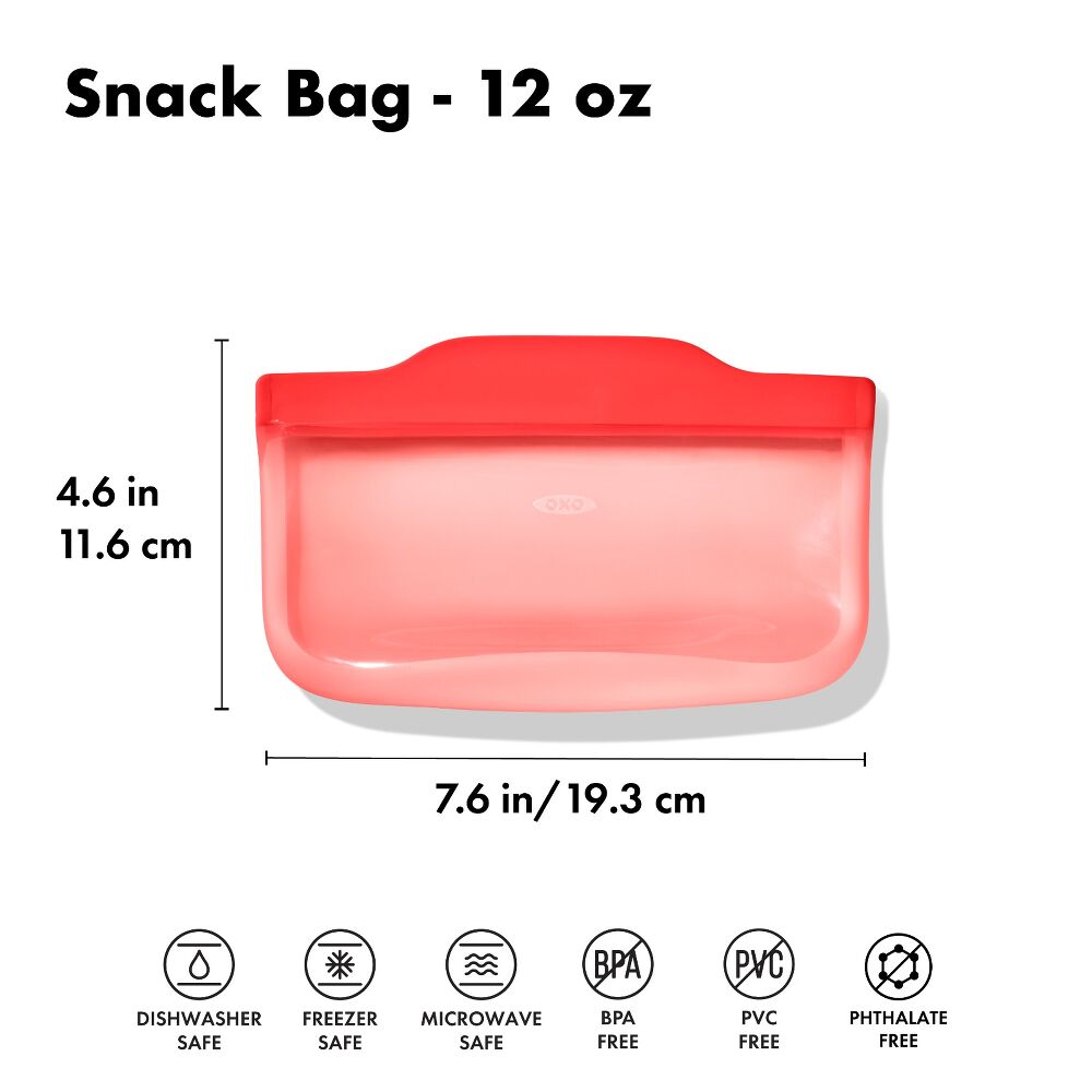 Silicone Reusable Bag - Snack Bag (12 oz) - Watermelon Y8