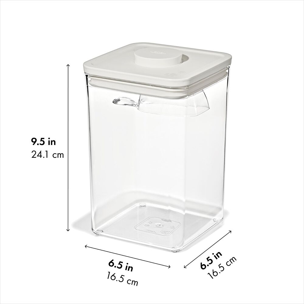 OXO Pet POP Container with Scoop — Big Square Medium — 4.4 Qt/4.2 L M3