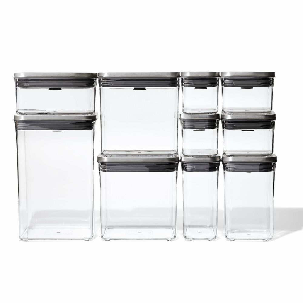 Steel 12-Piece POP Container Set C1