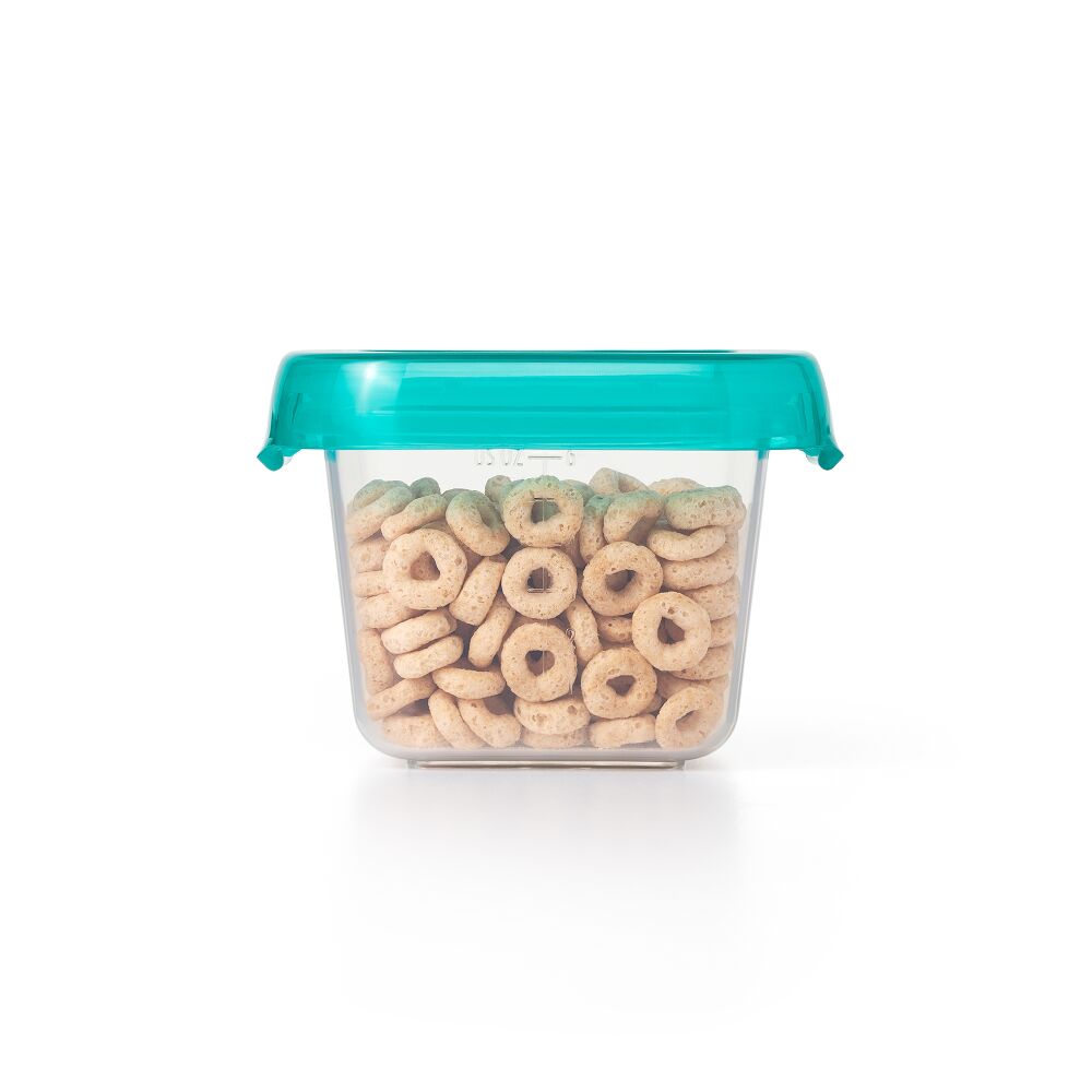 6 oz Baby Blocks™ Plastic Freezer Storage Containers - Tot Teal U2