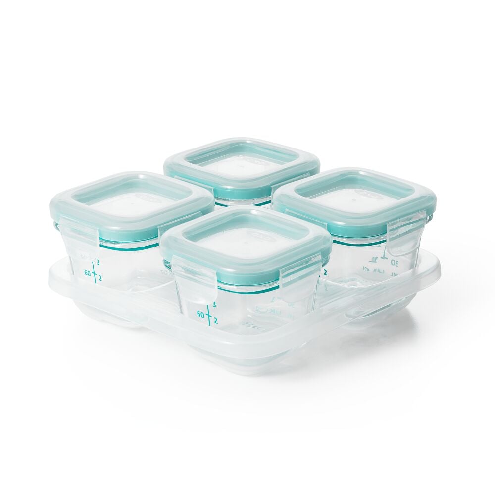 4 oz Glass Baby Blocks™ Freezer Storage Containers R1