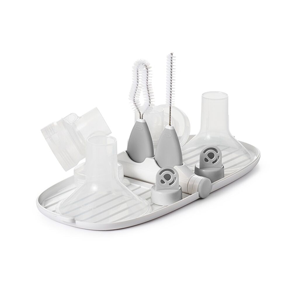 Breast Pump Parts Drying Rack with Detail Brushes D7