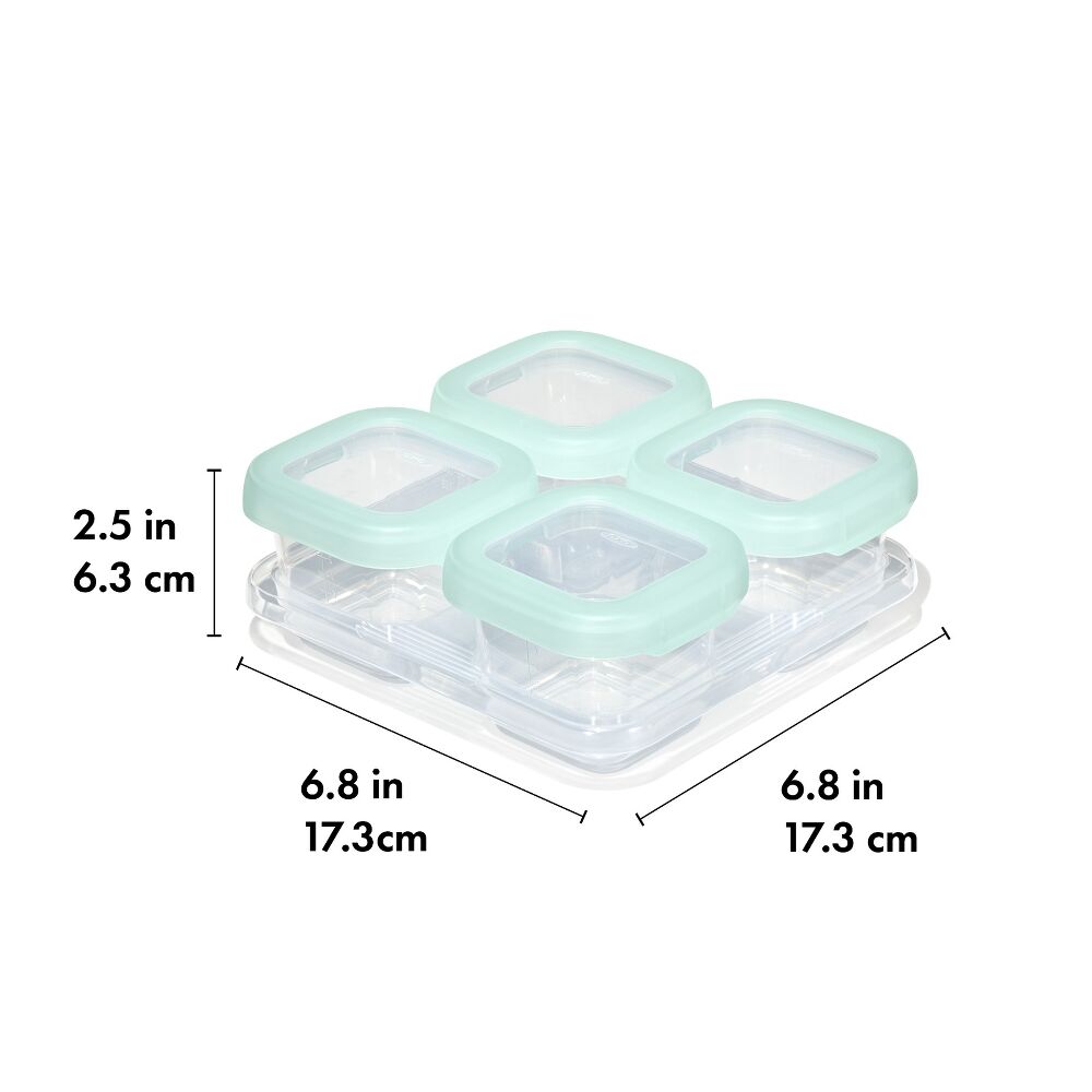 Baby Blocks Food Storage Containers (4 oz) - Opal T8