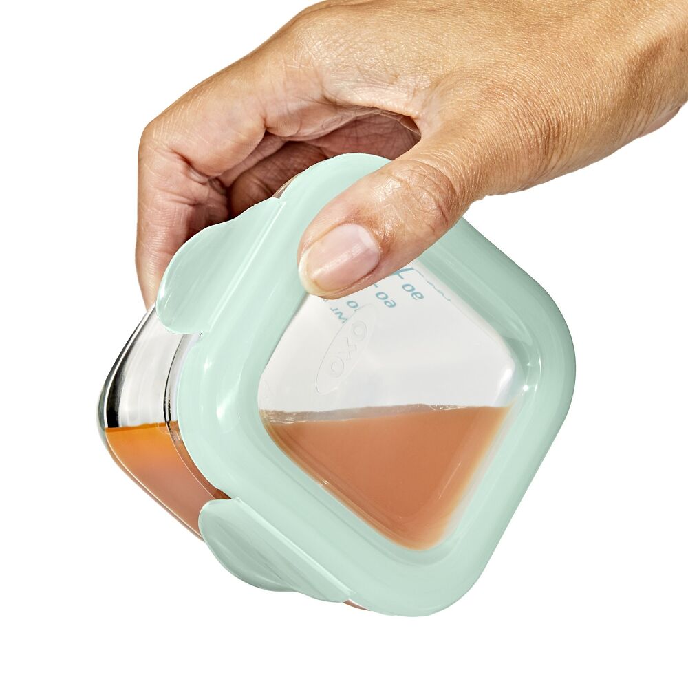 Glass Baby Blocks Food Storage Containers (4 oz) - Opal P2