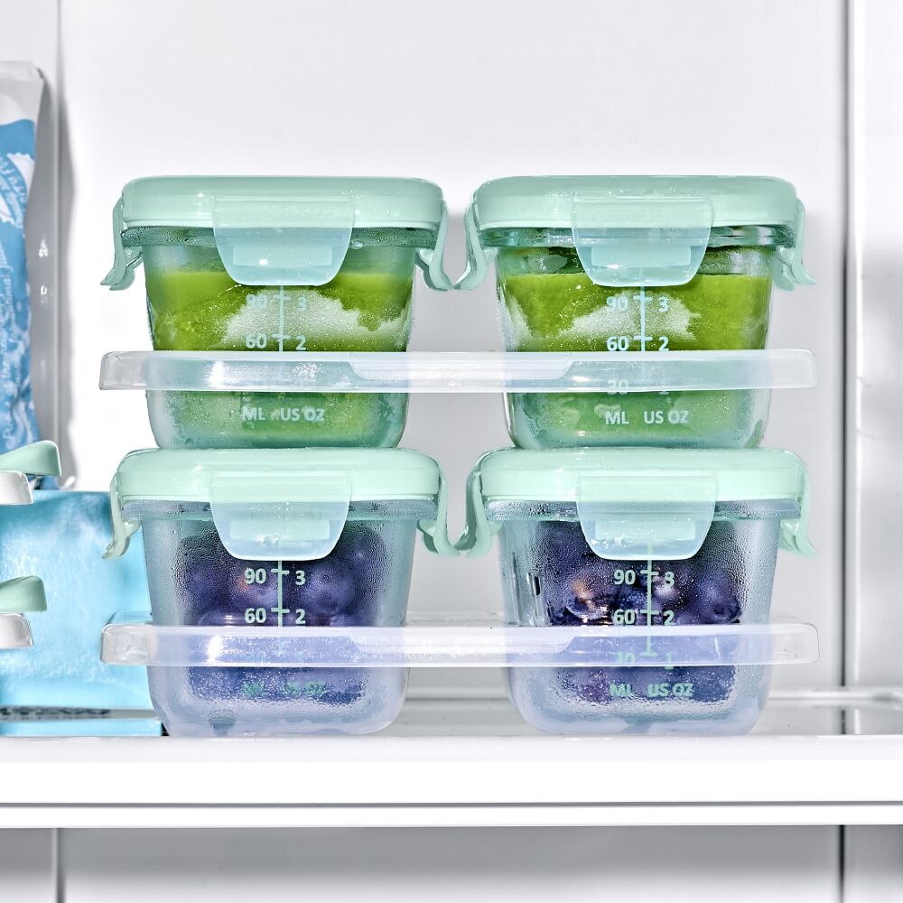 Glass Baby Blocks Food Storage Containers (4 oz) - Opal P2