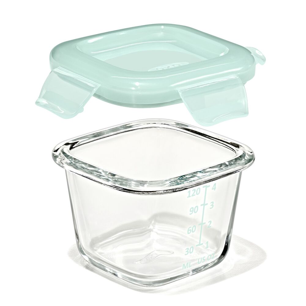 Glass Baby Blocks Food Storage Containers (4 oz) - Opal I8