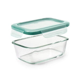 Smart Seal 3.5 Cup Glass Rectangle Container - Teal N7