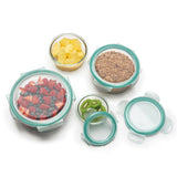 8 Piece Smart Seal Glass Round Container Set C1