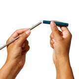 4-Piece Reusable Straw and Brush Set with Case B0