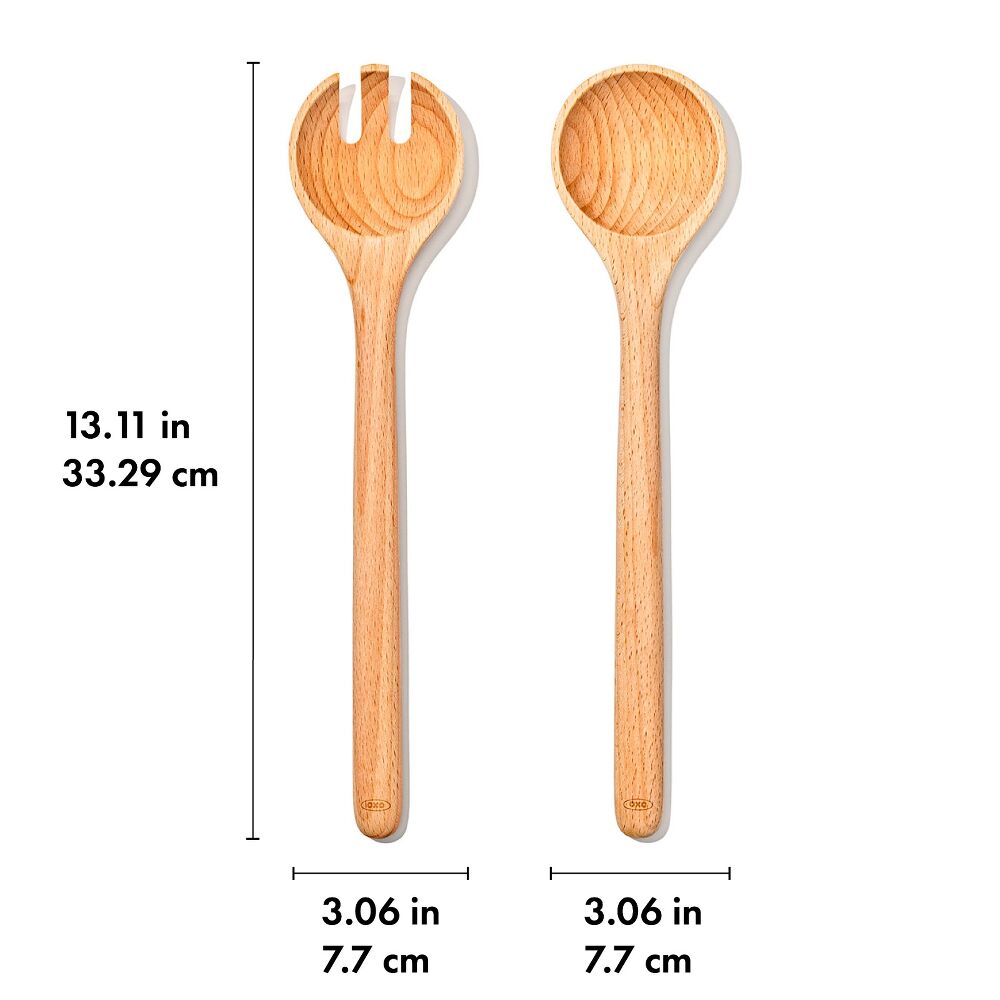Beechwood Salad Servers – 2-Piece Set V7