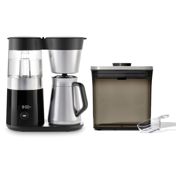 9-Cup Coffee Maker & Steel Coffee POP Container (1.7 Qt) with Scoop Bundle Z4