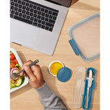 Prep & Go Stainless Steel Utensils With Case - Ocean Blue U0