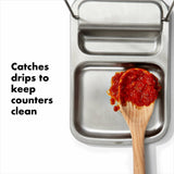 Stainless Steel Spoon Rest with Lid Holder H5