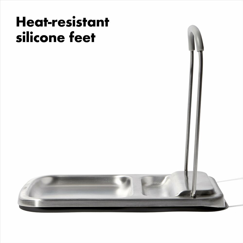 Stainless Steel Spoon Rest with Lid Holder H5