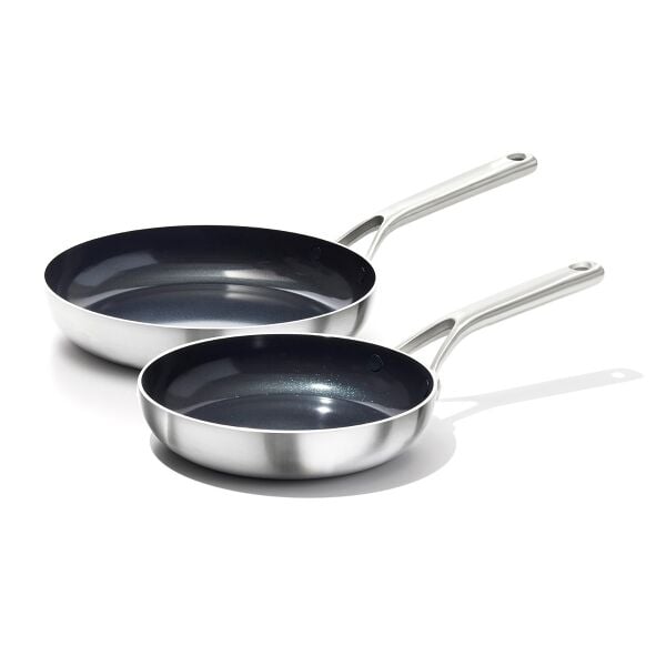 Stainless Steel Mira Series 2 Pack Frypans - Ceramic A6