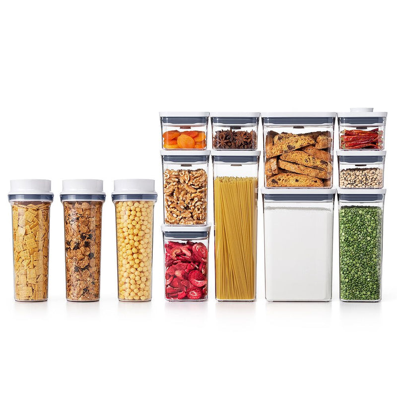 3 Piece Cereal Dispenser Set & 10-Piece POP Container Set Bundle N8