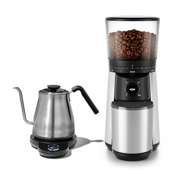 Adjustable Temperature Pour-Over Kettle & Conical Burr Coffee Grinder Bundle P7