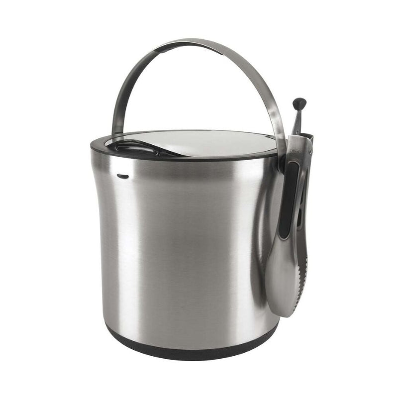Steel Ice Bucket & Tong Set D8