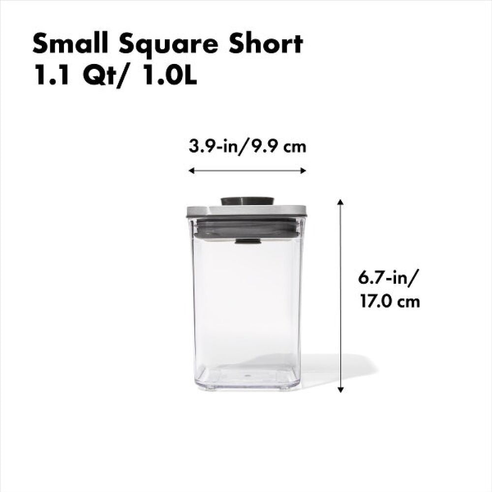 POP Container - Small Square Short (1.1 Qt/1.0 L) M8
