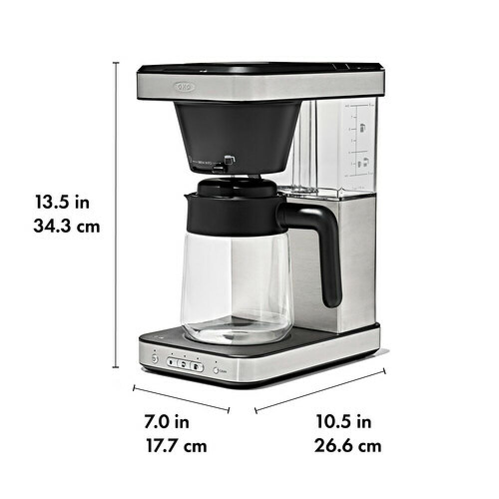 8-Cup Coffee Maker with Podless Single-Serve Function and Glass Carafe M1