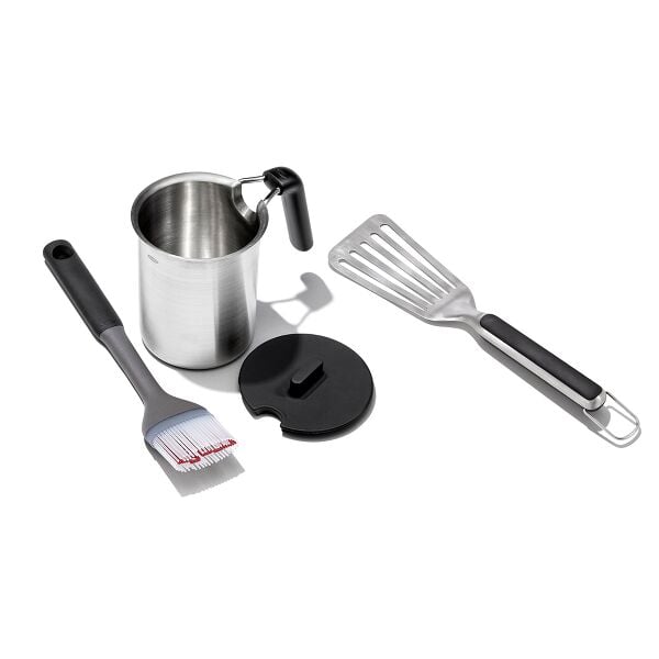 Grilling Basting Pot and Brush Set & Grilling Precision Turner Bundle Y9