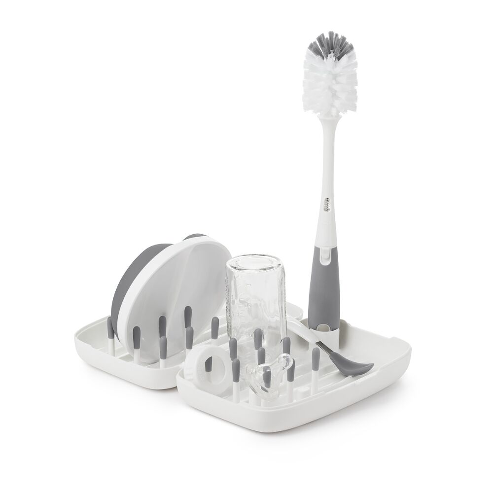 On-the-Go Drying Rack with Bottle Brush X4
