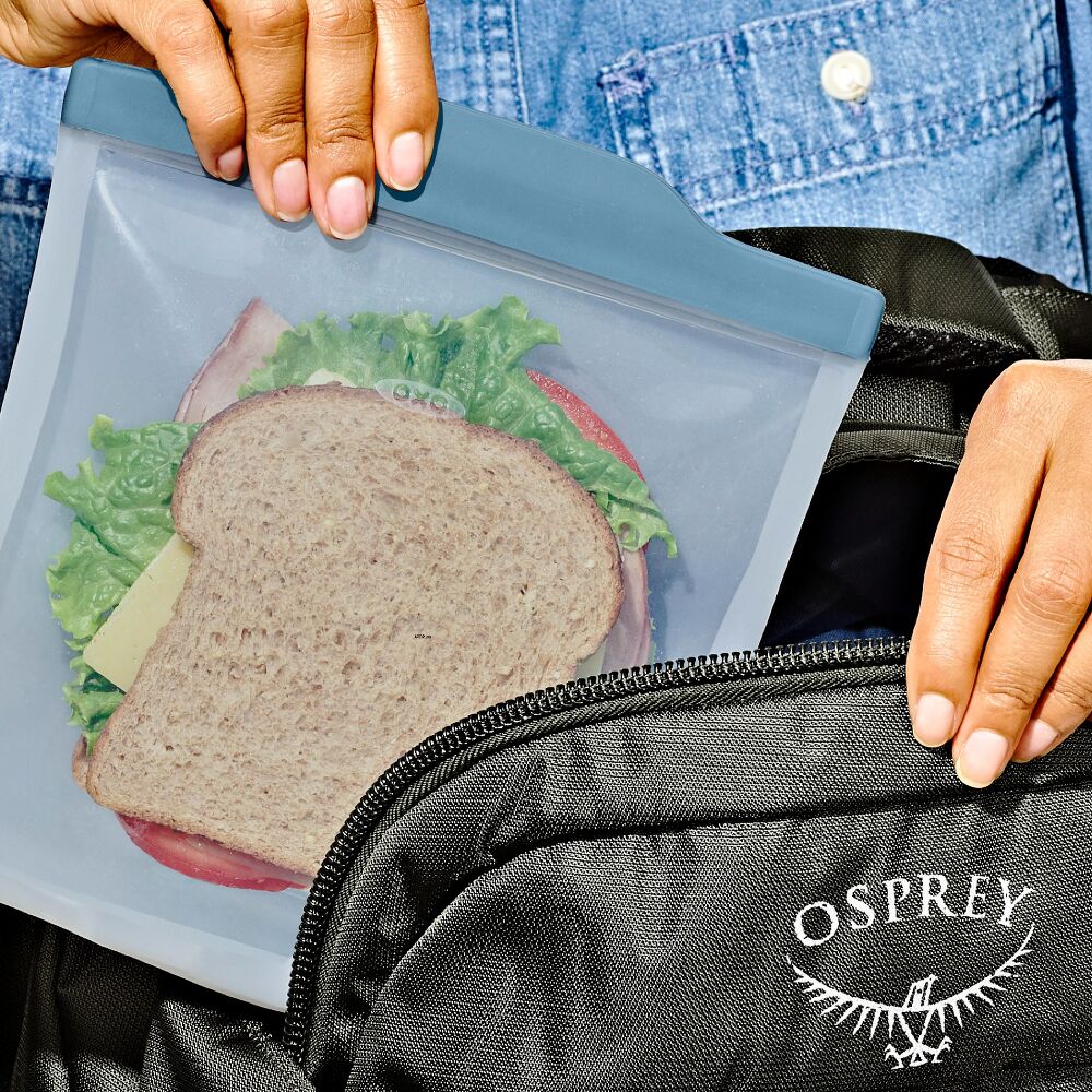 Silicone Reusable Bag  Sandwich (28 oz) - Ocean Blue N1