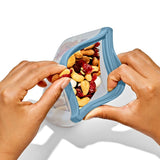 Silicone Reusable Bag  Stand-Up Snack (12 oz) - Ocean Blue O8