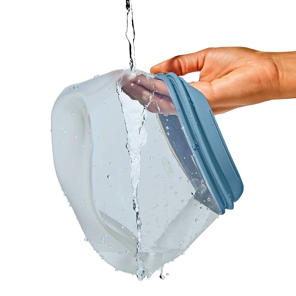 Silicone Reusable Bag  Stand-Up Quart (32 oz) - Ocean Blue V2