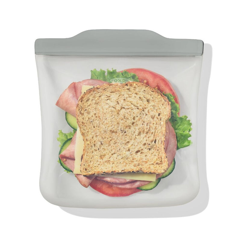 Silicone Reusable Bag  Sandwich (28 oz) - Fog M5