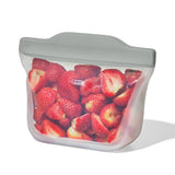 Silicone Reusable Bag  Stand-Up Snack (12 oz) - Fog O0