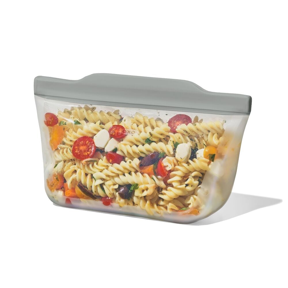 Silicone Reusable Bag  Stand-Up Quart (32 oz) - Fog N0