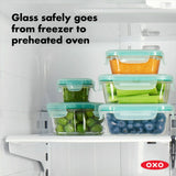 8 Piece Smart Seal Glass Round Container Set C1