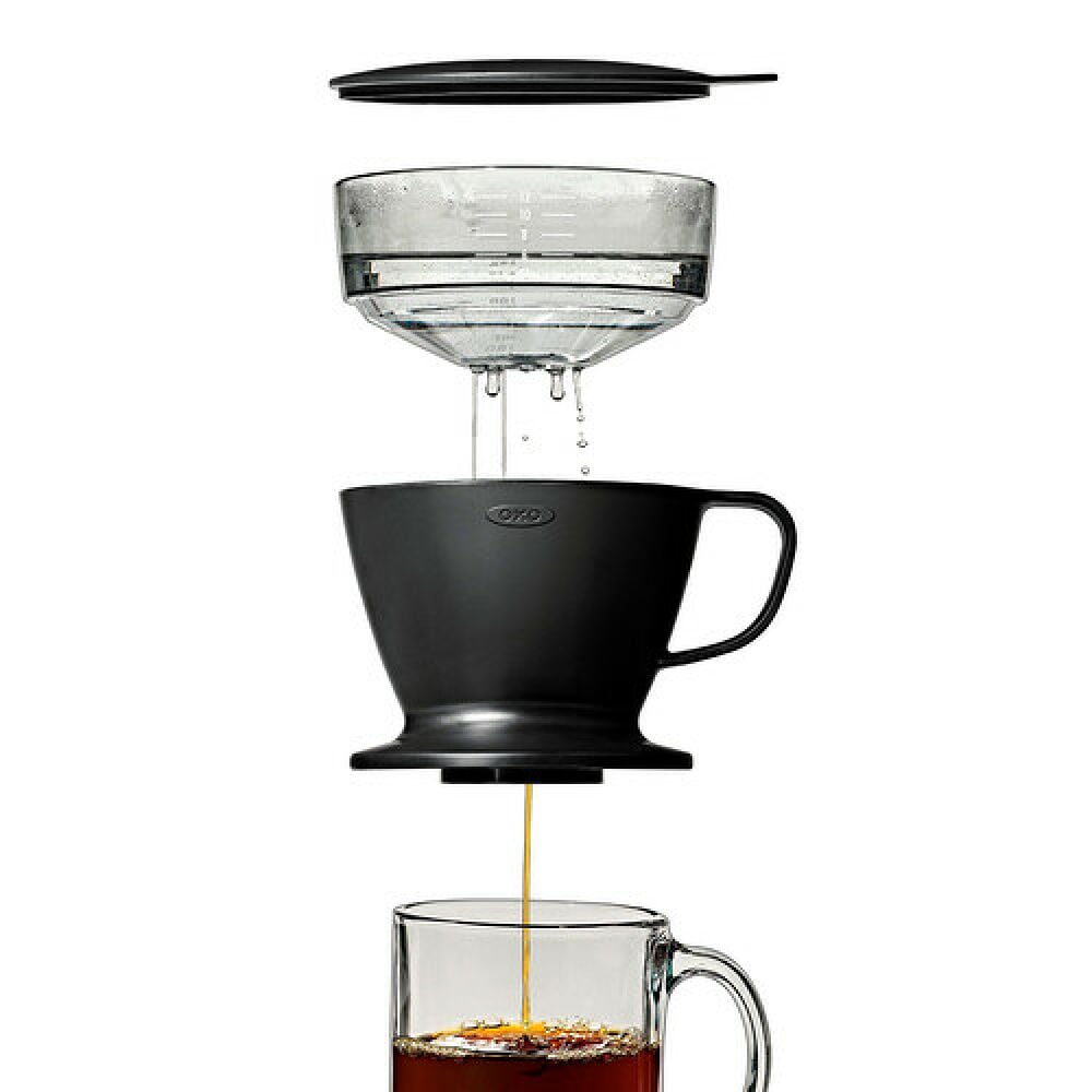 Pour Over Coffee Maker with Water Tank - Matte Black A8