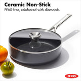 Ceramic Professional Non-Stick 3-Quart Sauté Pan with Lid M7