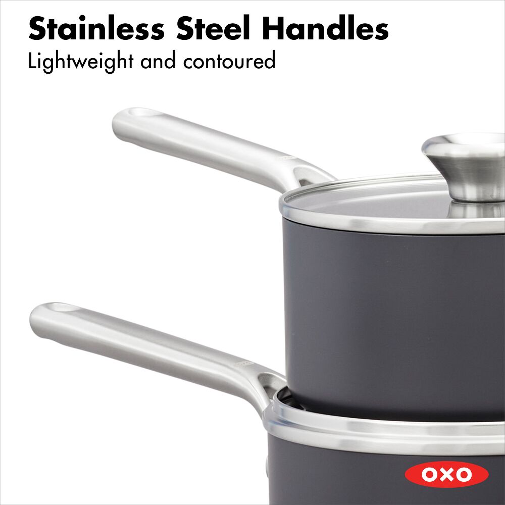 Ceramic Professional Non-Stick 4-Piece Saucepan Set (1.7 Qt & 2.3 Qt) I6