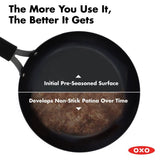 Carbon Steel Obsidian Series 10-Inch Frypan with Silicone Sleeve B2
