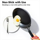 Carbon Steel Obsidian Series 10-Inch Frypan with Silicone Sleeve B2