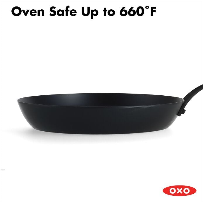 Carbon Steel Obsidian Series 10-Inch Frypan with Silicone Sleeve B2