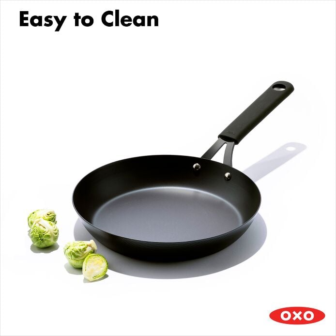Carbon Steel Obsidian Series 10-Inch Frypan with Silicone Sleeve B2