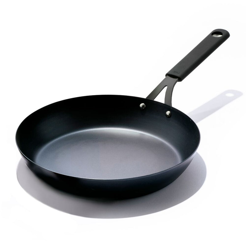 OXO Carbon Steel Obsidian Series 12-Inch Frypan with Silicone Sleeve M9